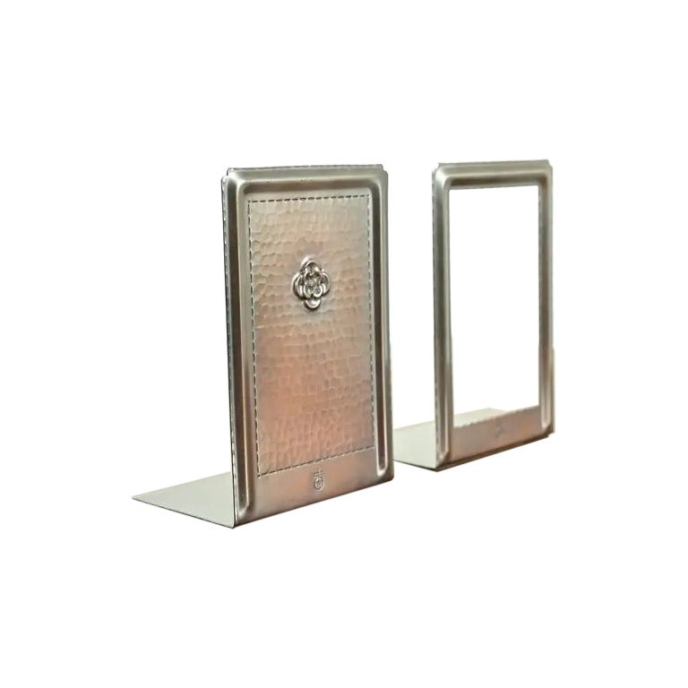 Roycroft Arts & Crafts Hammered Copper Bookends, Circa 1920s