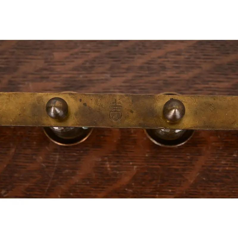 Roycroft Arts & Crafts Hammered Copper Eight-Light Candelabra im Angebot 4