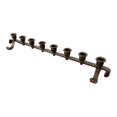 Roycroft Arts & Crafts Hammered Copper Eight-Light Candelabra