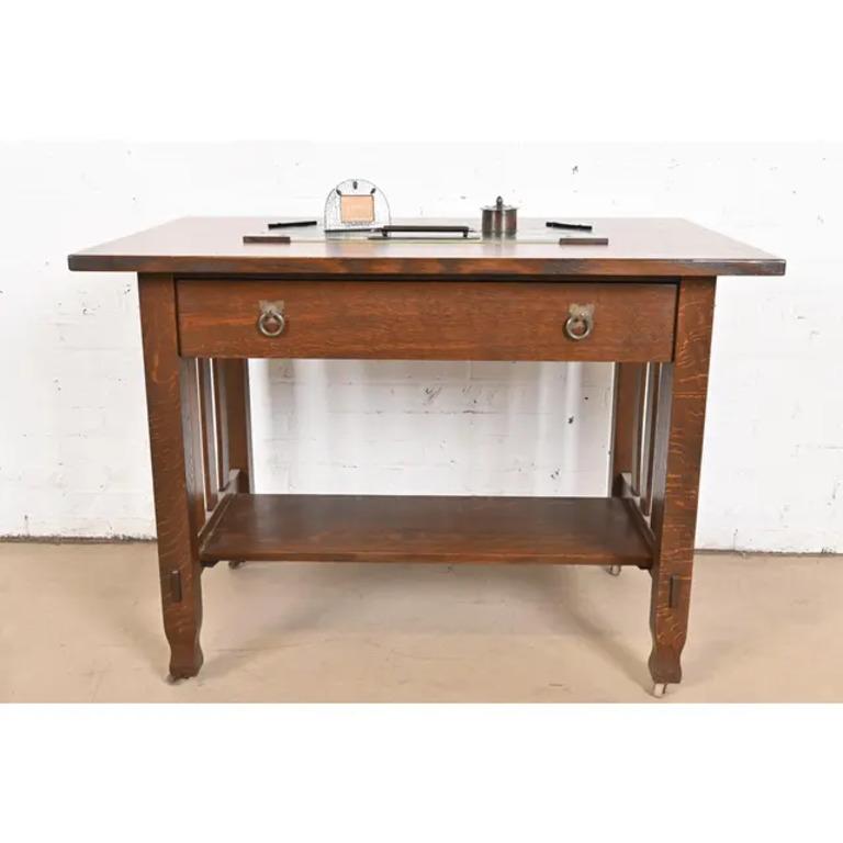 Set da scrivania a cinque pezzi in rame martellato di Roycroft Arts & Crafts, CIRCA 1920 in vendita 5