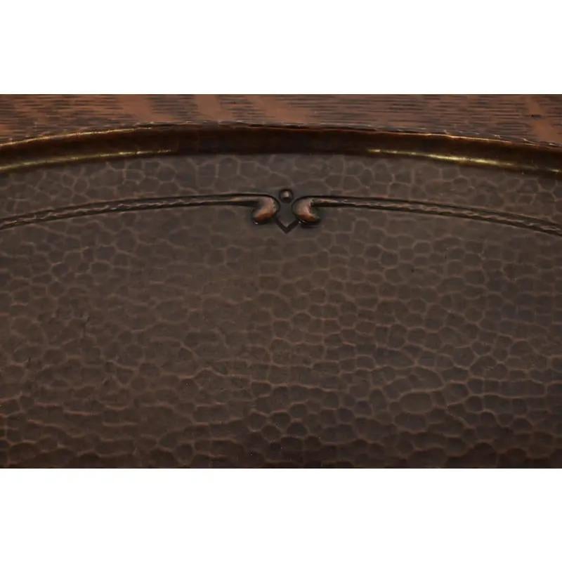 Cuivre Plateau à anses en cuivre martelé Roycroft Arts & Crafts en vente