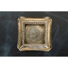 Roycroft Arts & Crafts Marco de calendario de escritorio de cobre acabado en plata