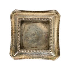 Roycroft Arts & Crafts Marco de calendario de escritorio de cobre acabado en plata