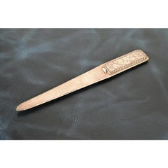 Roycroft Arts & Crafts Silver Finished Hammered Copper Letter Opener