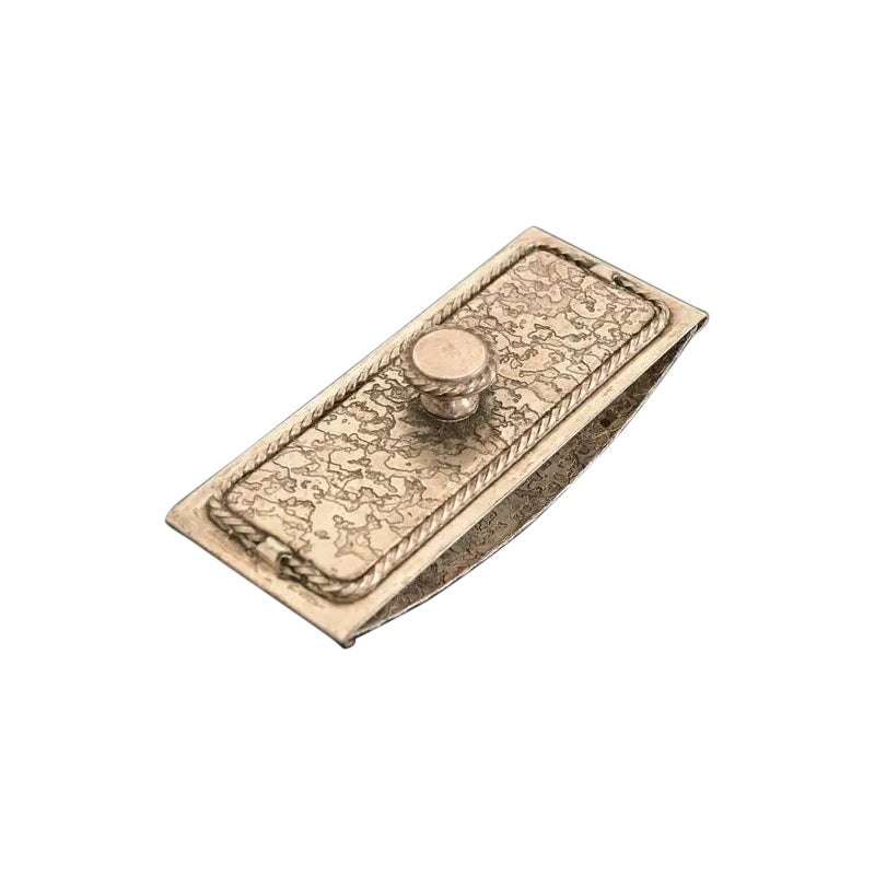 Roycroft Arts & Crafts Silver Finished Hammered Copper Rocker Blotter For Sale