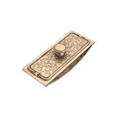 Roycroft Arts & Crafts Silver Finished Hammered Copper Rocker Blotter