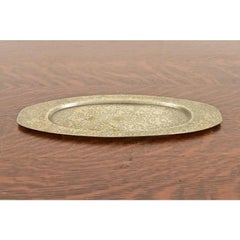 Roycroft Arts & Crafts Silver Finished Hammered Copper Tablett, CIRCA 1920s