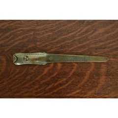 Roycroft Arts & Crafts Trefoil Hammered Brass Over Copper Letter Opener