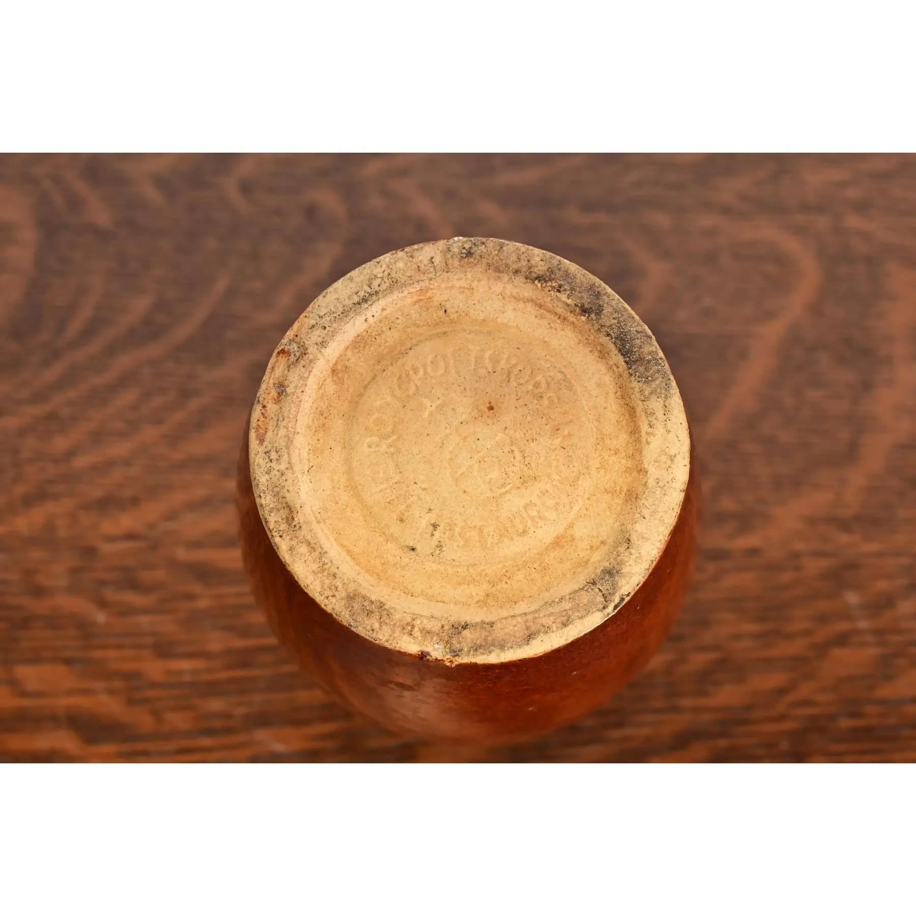 Cruche en céramique émaillée Arts & Crafts Antique Roycroft Pottery, Circa 1920s en vente 4