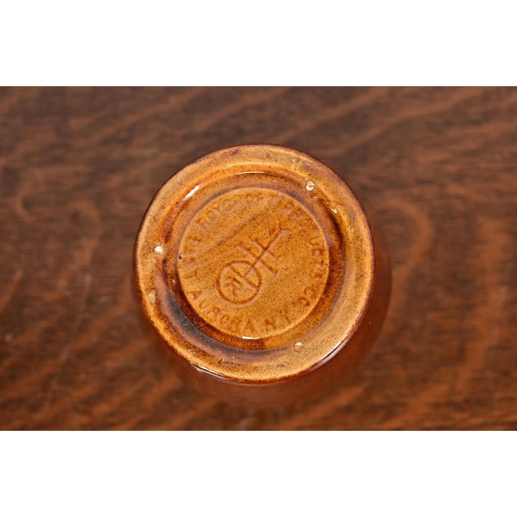 Cruche en céramique émaillée Arts & Crafts Antique Roycroft Pottery, Circa 1920s en vente 4