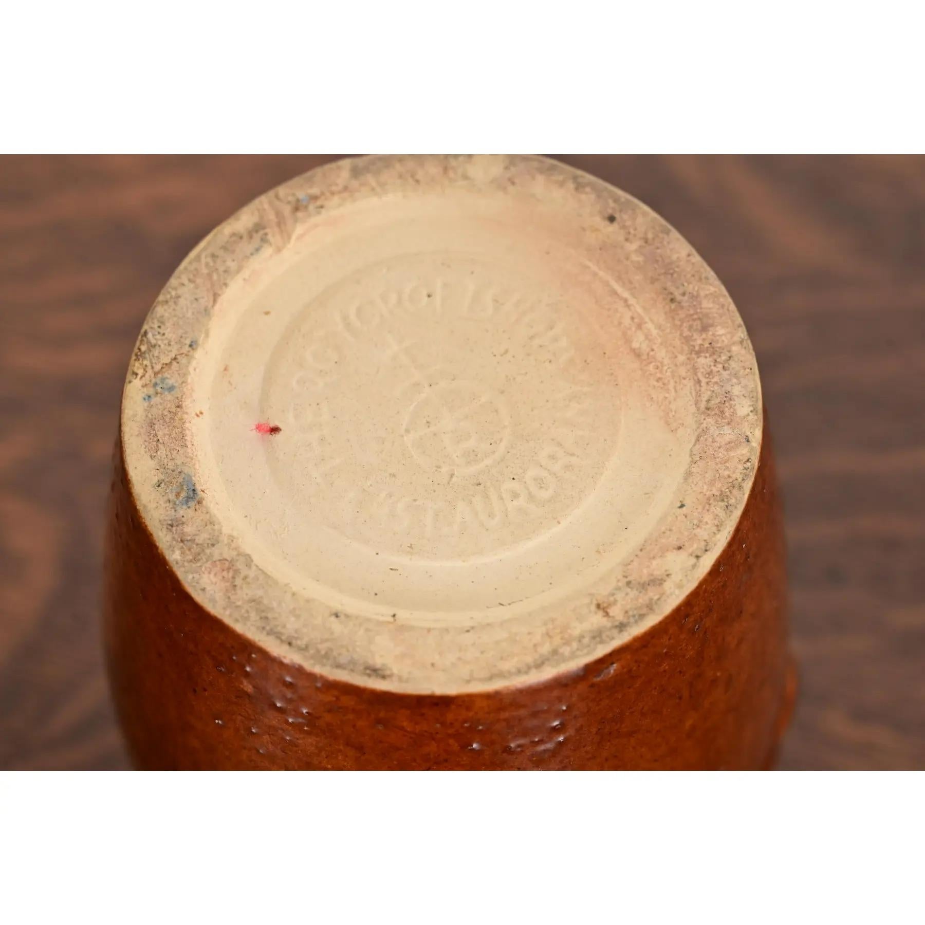 Cruche en céramique émaillée Arts & Crafts Antique Roycroft Pottery, Circa 1920s en vente 6