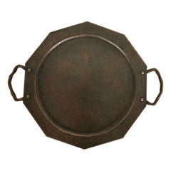 Roycroft Style Arts & Crafts Copper Large Handled Tray, Circa 1920s