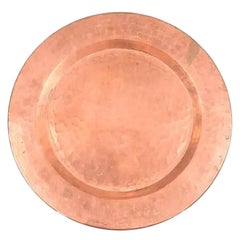 Roycroft Style Arts & Crafts Hammered Copper Charger Plate or Tray