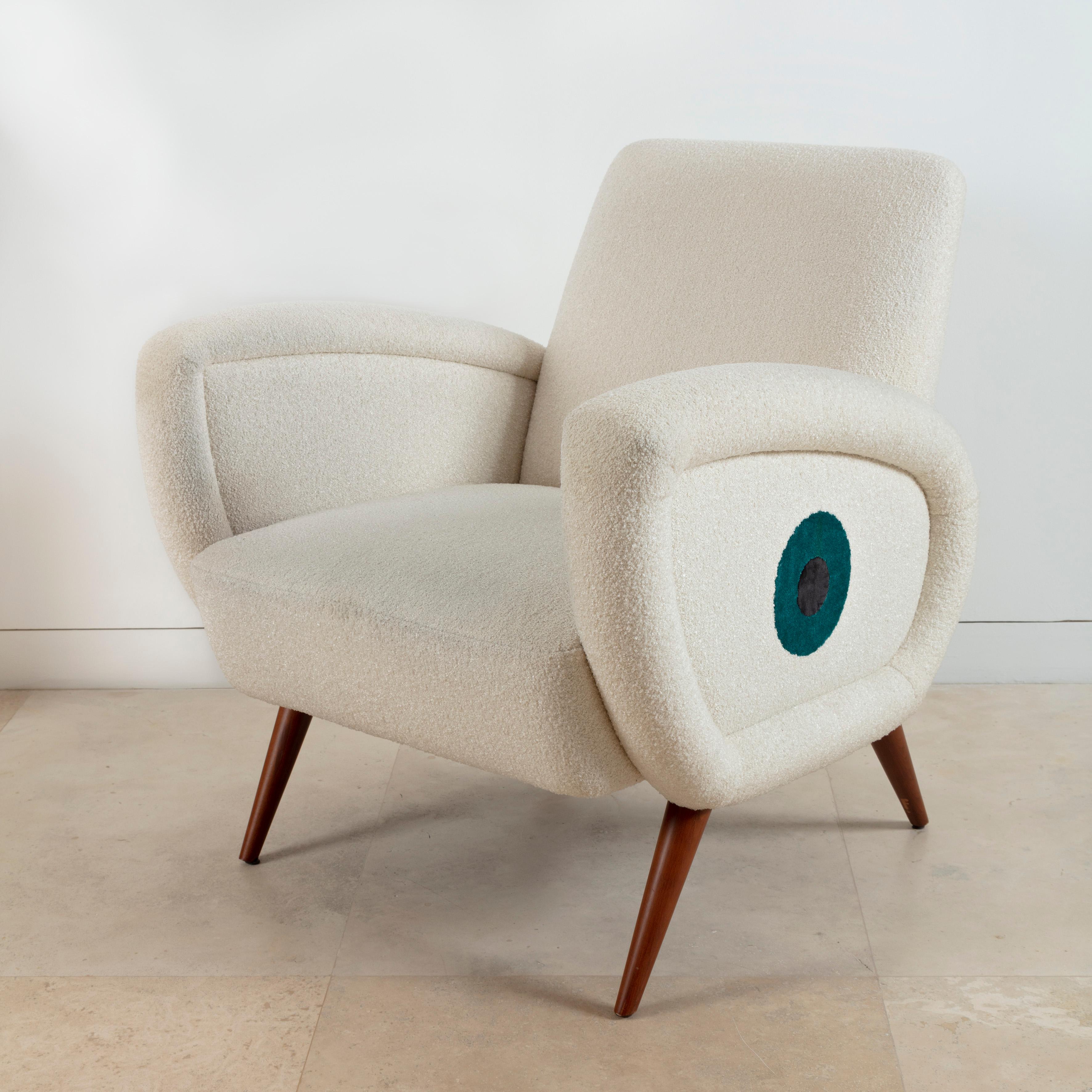 Modern Royere Armchair Signed by Omar Chakil
