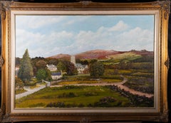 Ölgemälde, Widecombe in the Moor, Dartmoor, Royston, 1990