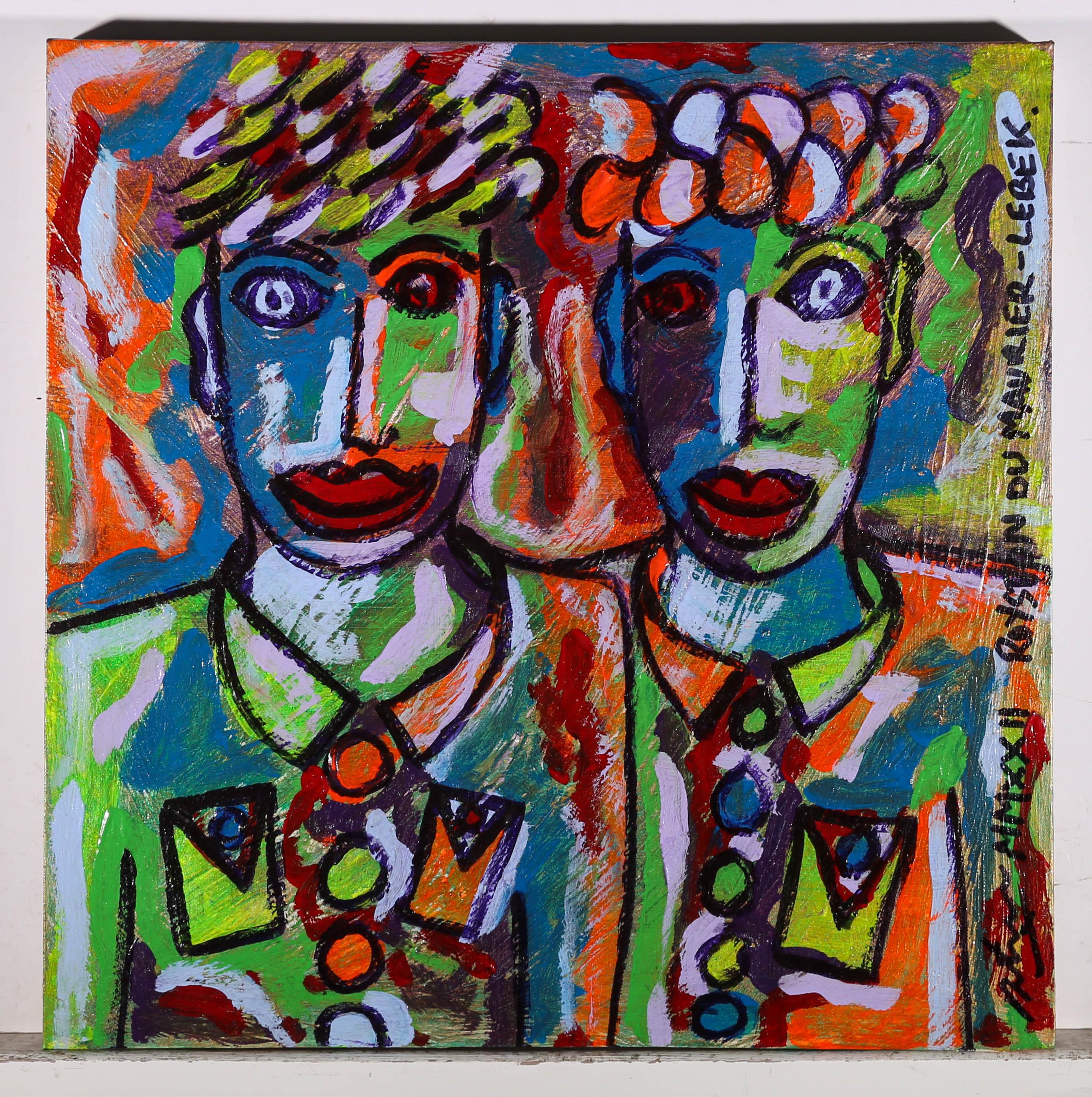 Royston Du Maurier-Lebek - 2022 Mixed Media, The Twins For Sale 1