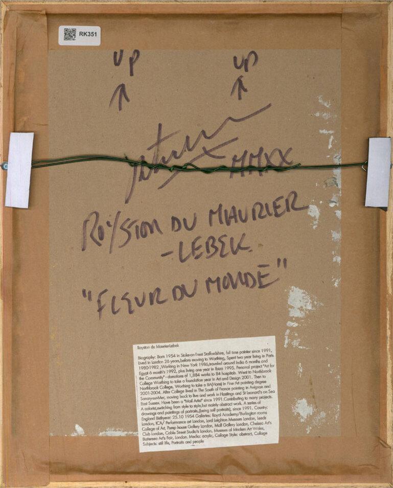 Royston Du Maurier-Lebek - Acrilico incorniciato 2020, dalie 2