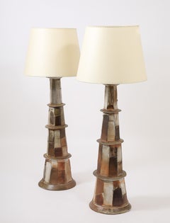 Roz Herin Ceramic Floor Lamps, France 2020