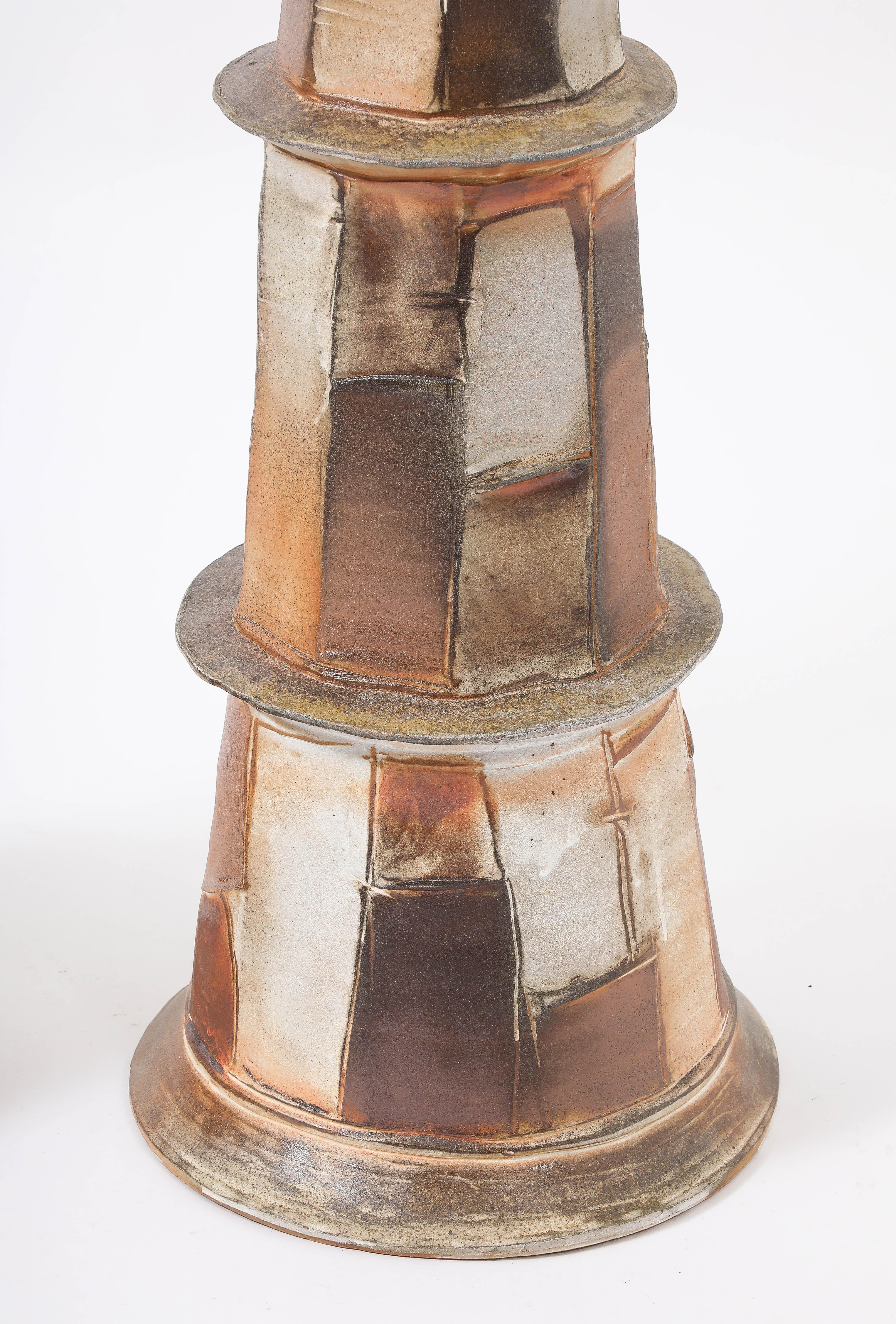 Contemporary Roz Herin Ceramic Floor Lamps, France 2020 For Sale