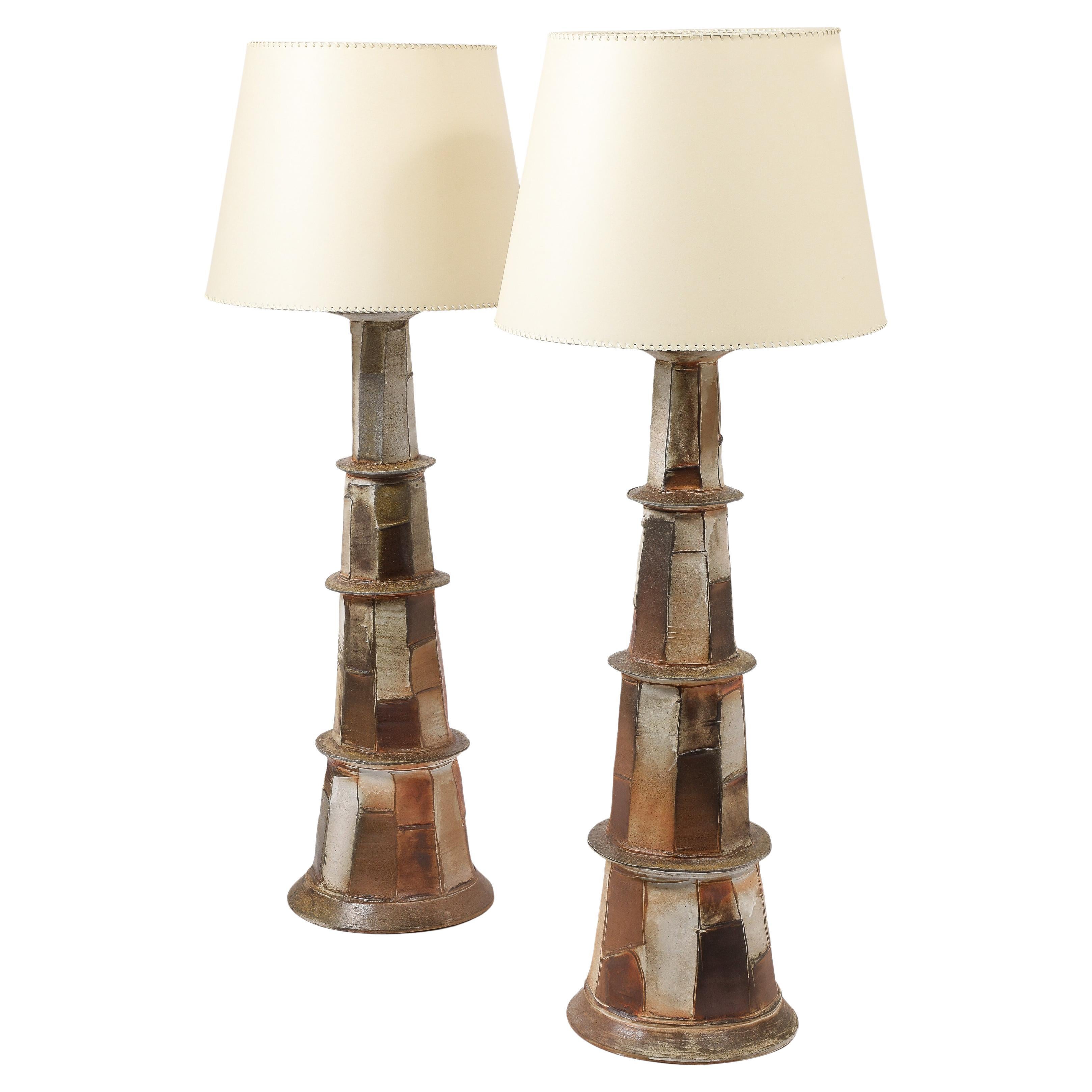 Roz Herin Ceramic Floor Lamps, France 2020 For Sale