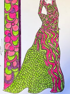 Illustration de mode originale à l'aquarelle - Peinture à l'aquarelle - Laura Ashley Designer