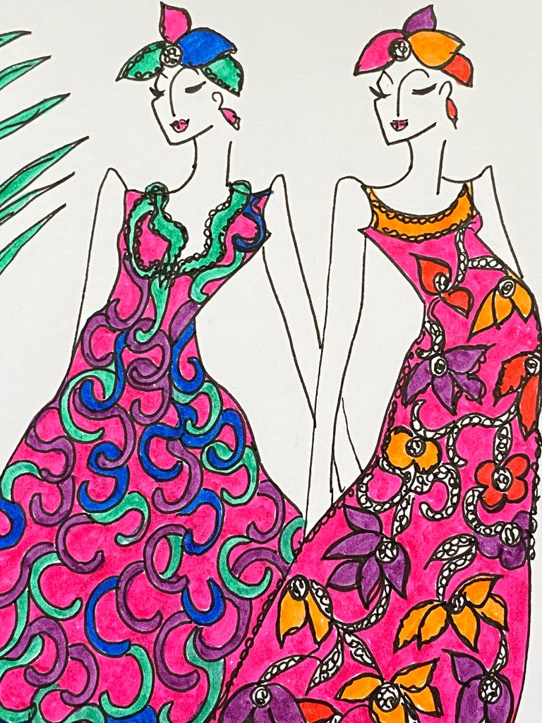 Roz Jennings - Original Fashion Design Illustration Watercolor Painting ...