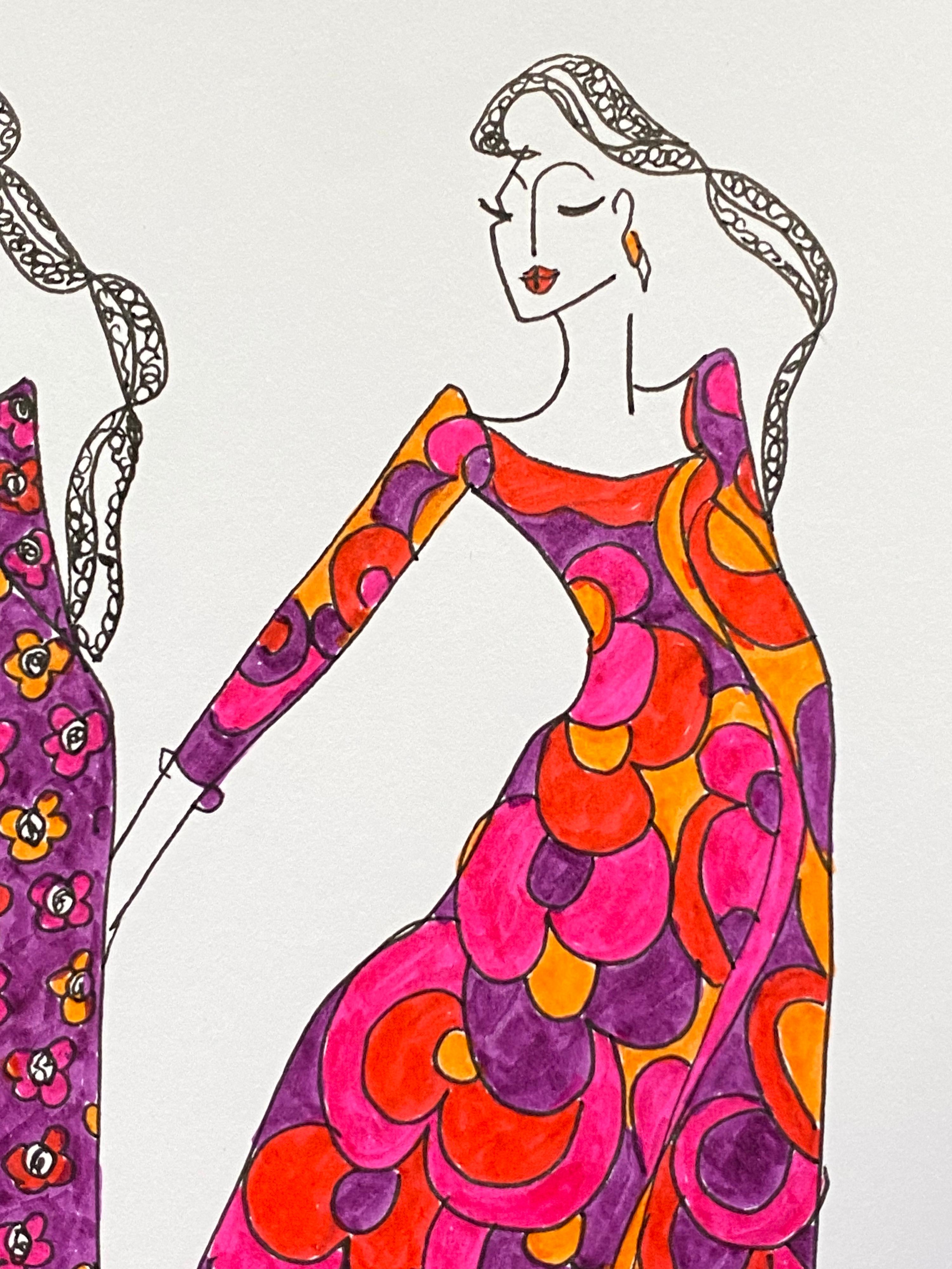 Roz Jennings - Original Fashion Design Illustration Watercolor Painting ...