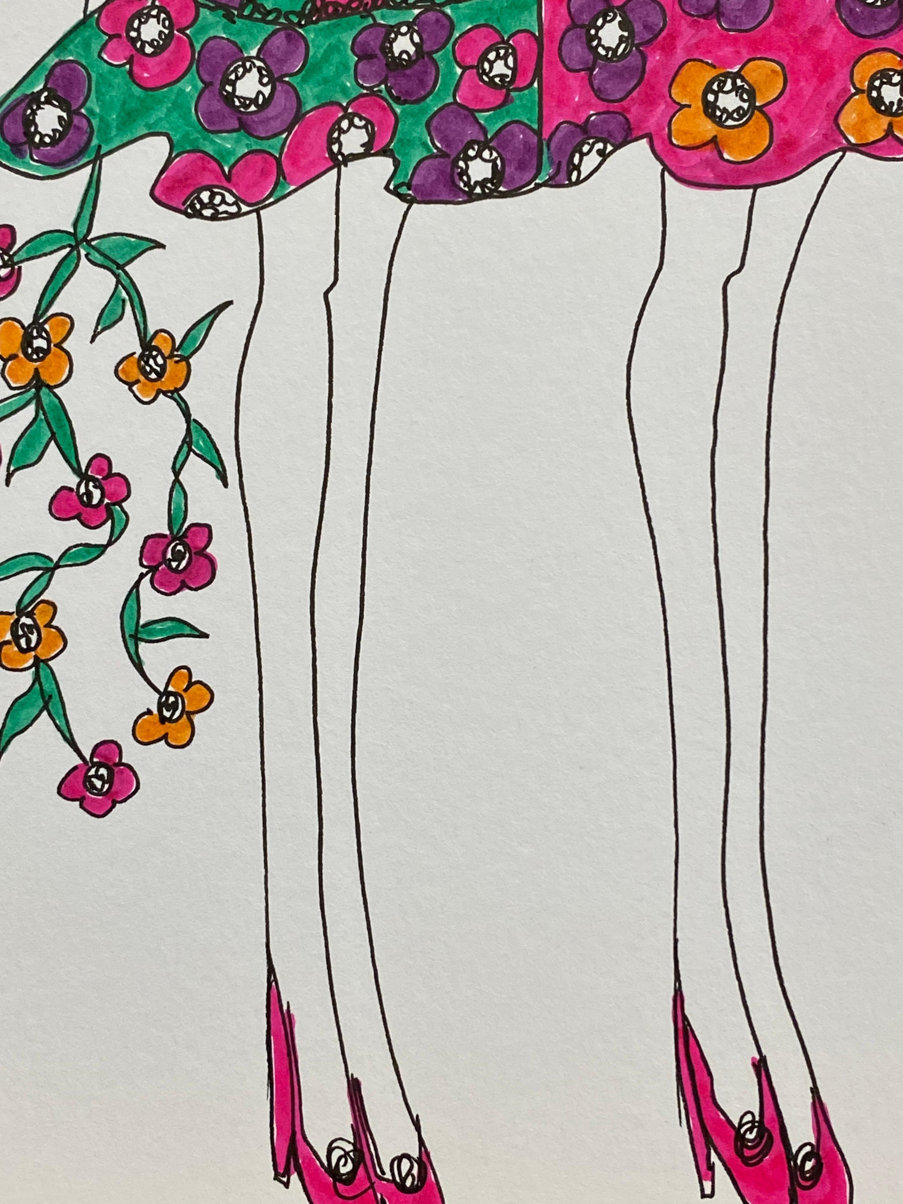 watercolor fashion design