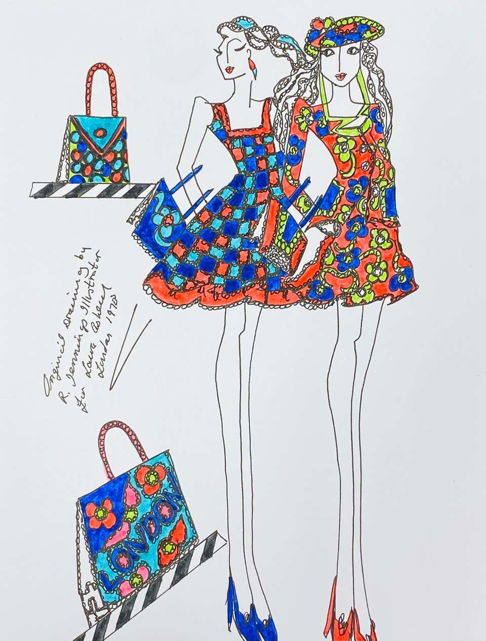 Roz Jennings - Original Fashion Design Illustration Watercolor Painting ...