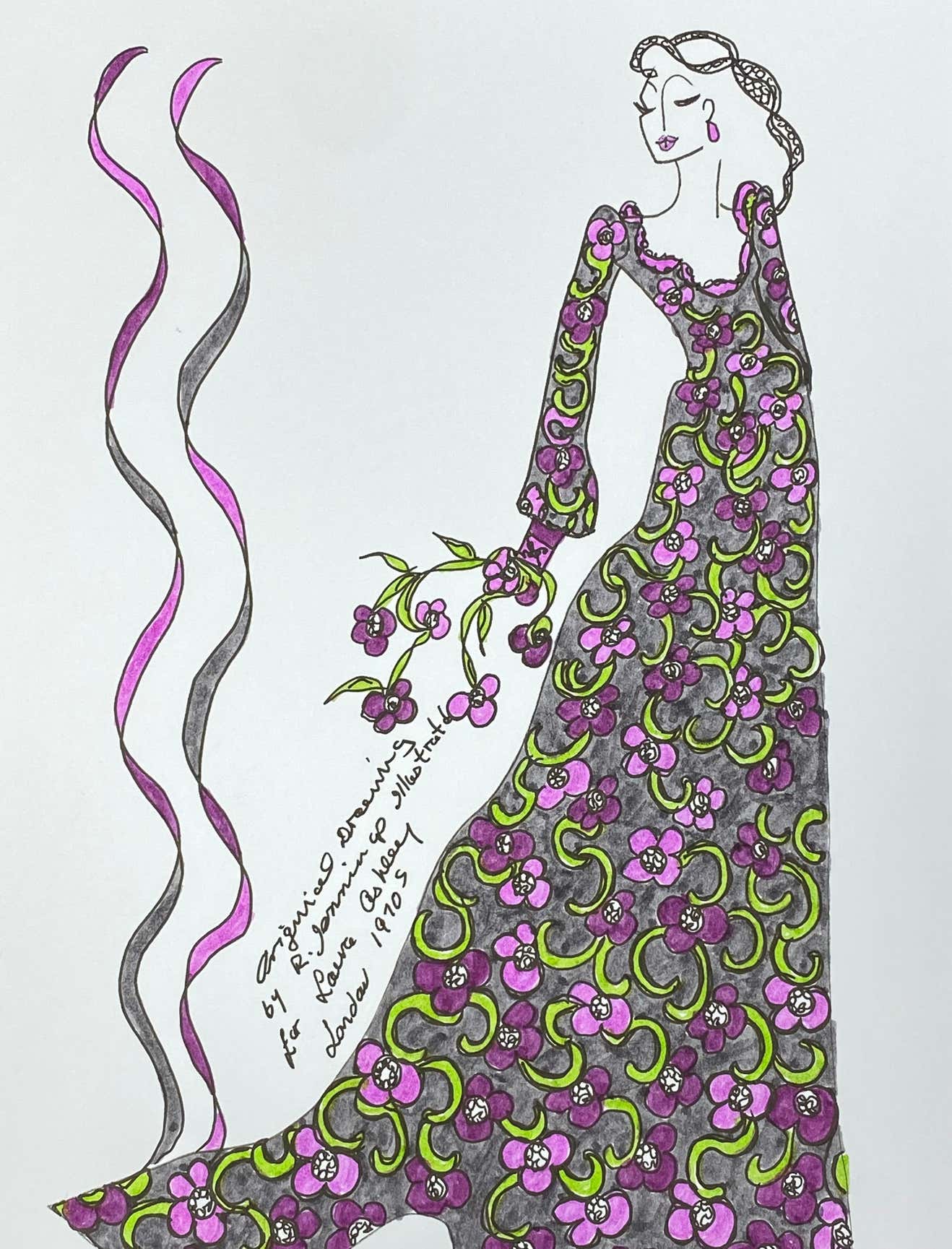 Roz Jennings - Original Fashion Design Illustration Watercolor Painting ...