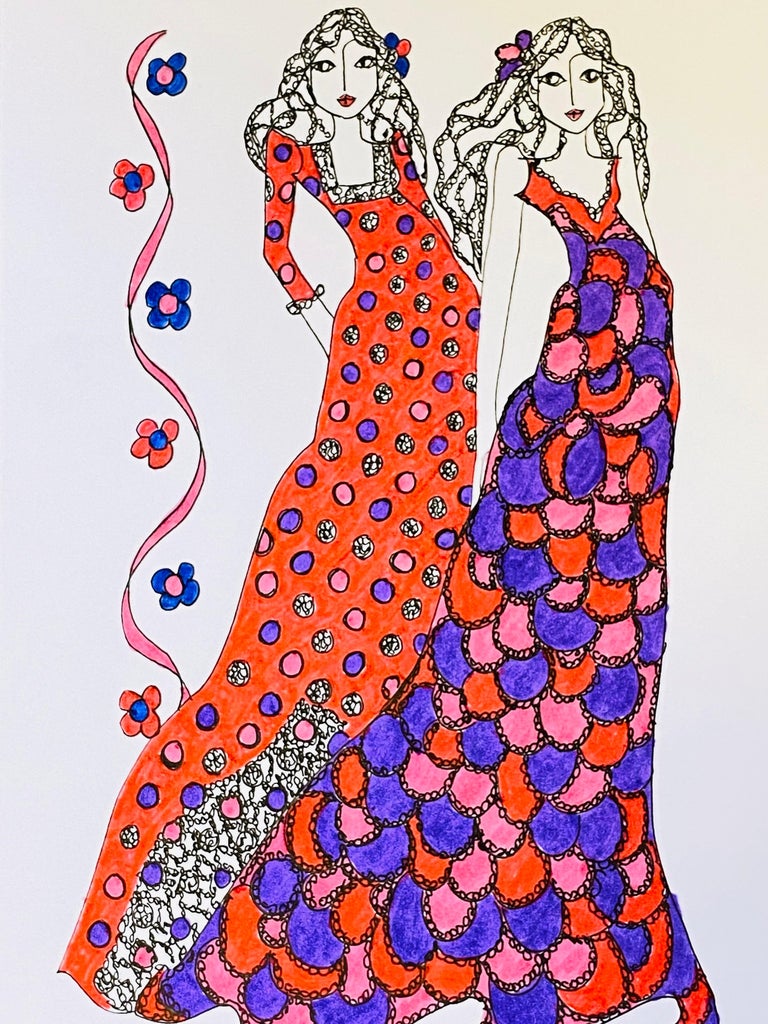 Roz Jennings - Original Fashion Design Illustration Watercolor Painting ...