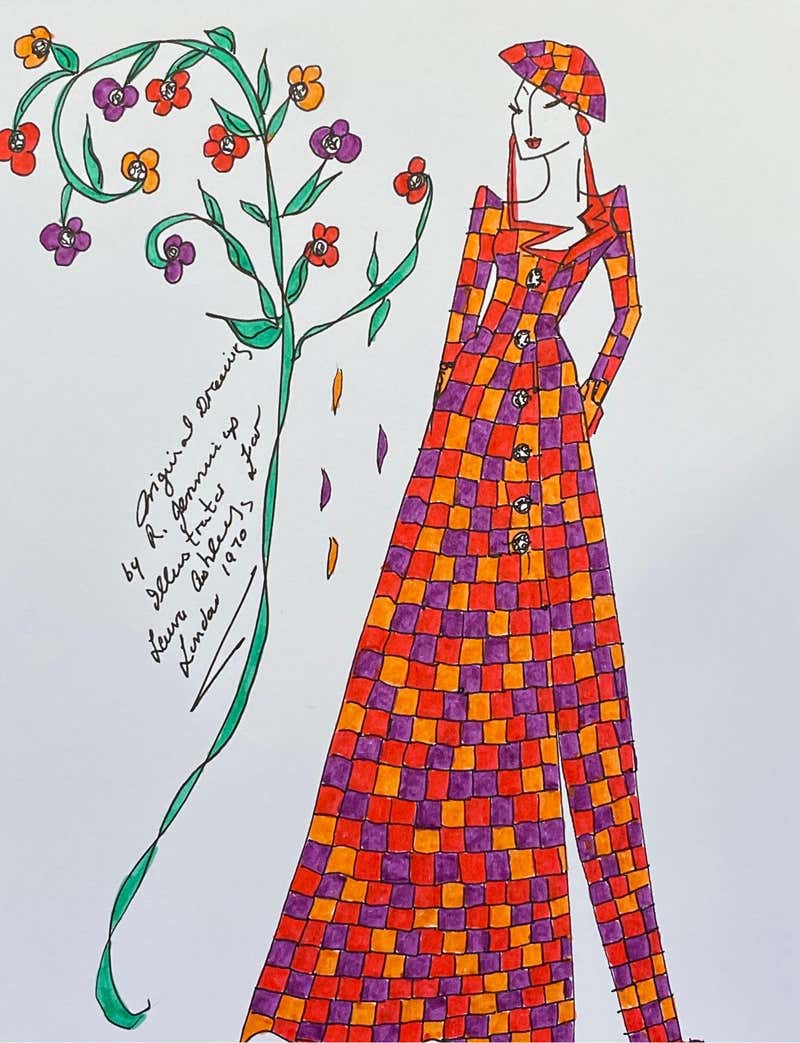 Roz Jennings - Original Fashion Design Illustration Watercolor Painting ...