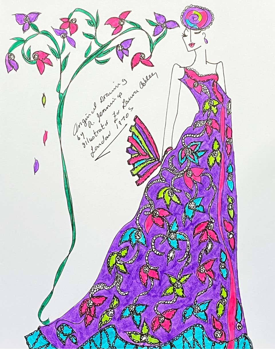 Roz Jennings - Original Fashion Design Illustration Watercolor Painting ...