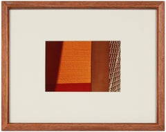 Vintage "City Art #10" 1970's Abstract San Francisco Color Photograph with Red & Orange