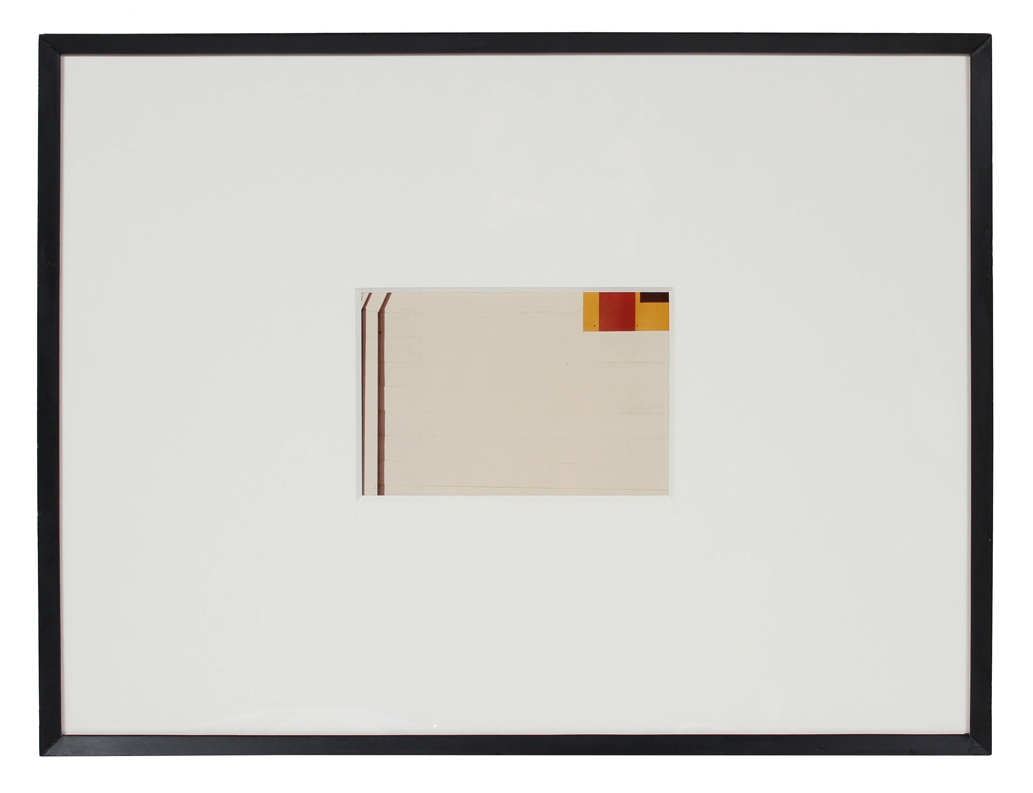 This 1970s abstract color photograph with yellow, white, and red entitled "City Art 2" is by New York/San Francisco photographer Roz Joseph (1926-2019). Joseph travelled extensively through Europe, North Africa, and Asia in the 1960s shooting in