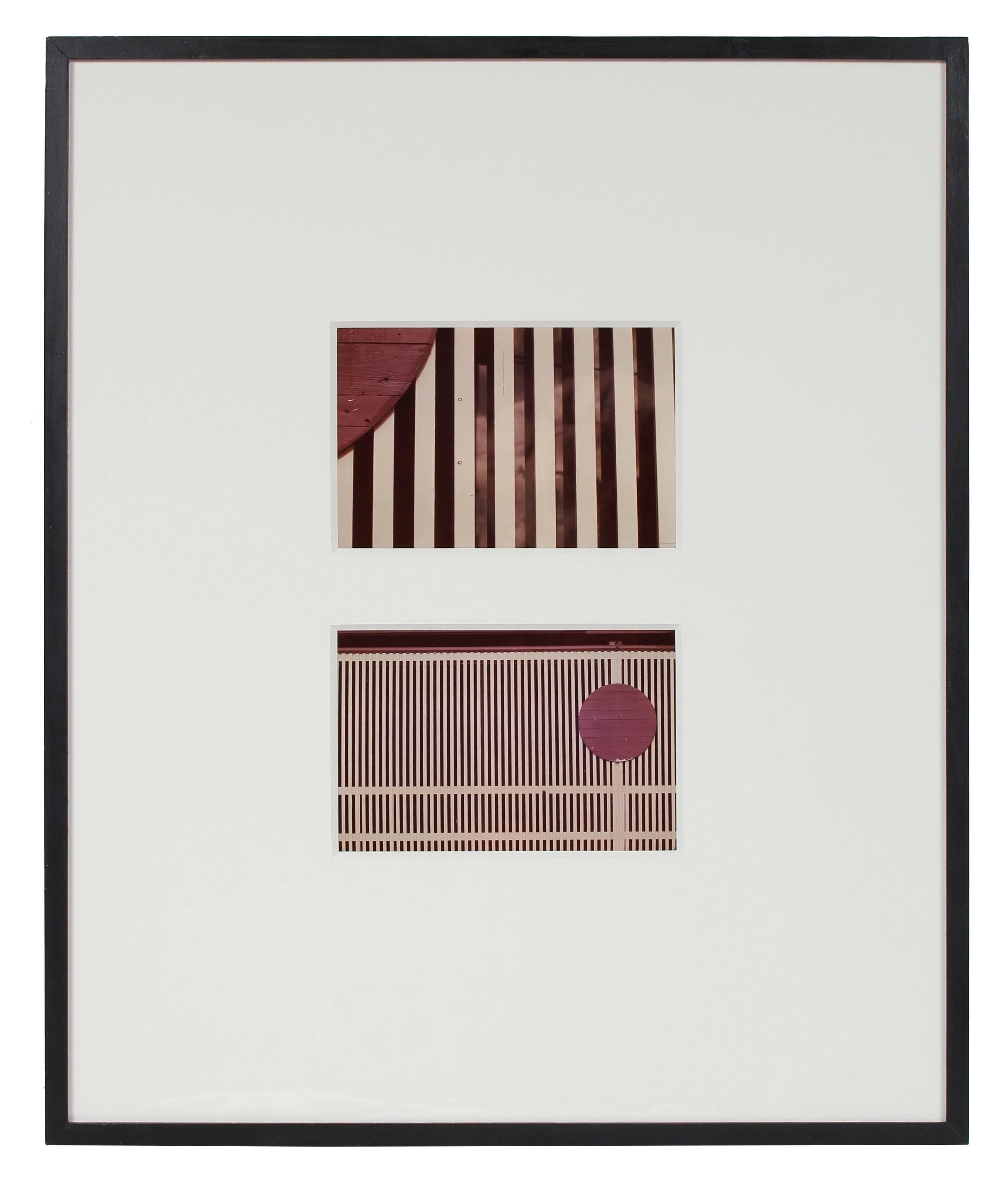 This 1970s abstract color photograph with vertical lines entitled "City Art 70" is by New York/San Francisco photographer Roz Joseph (b. 1926). Joseph travelled extensively through Europe, North Africa, and Asia in the 1960s shooting in black and