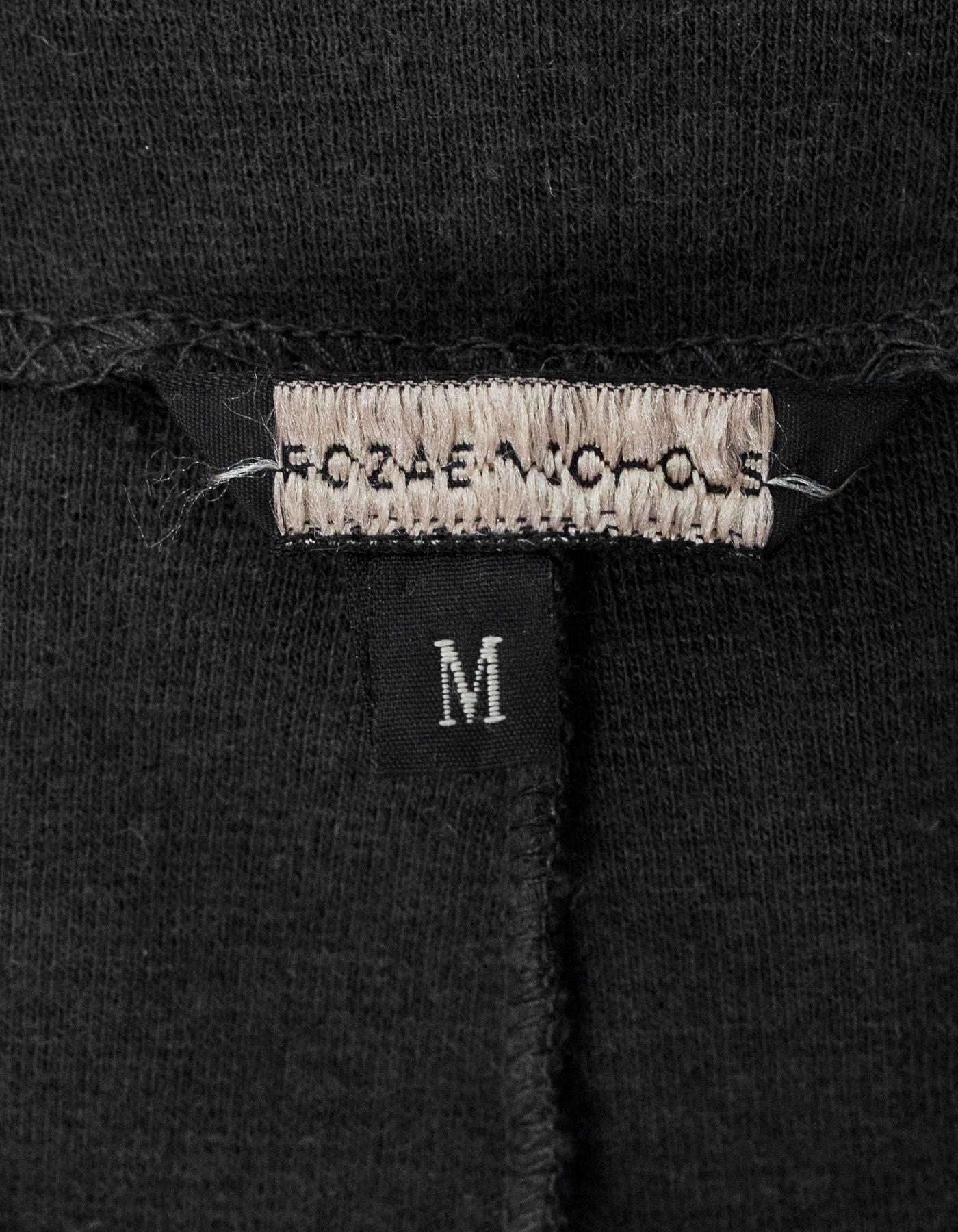 Women's Rozae Nichols Brown & Black Leather Draped Cardigan Sz M