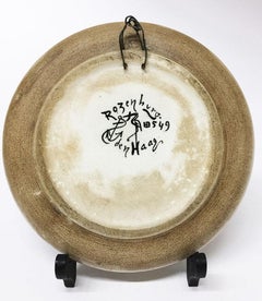 Rozenburg, seltener kleiner Wandteller aus Steingut, Rozenburg, Den Haag, Niederlande, 1899