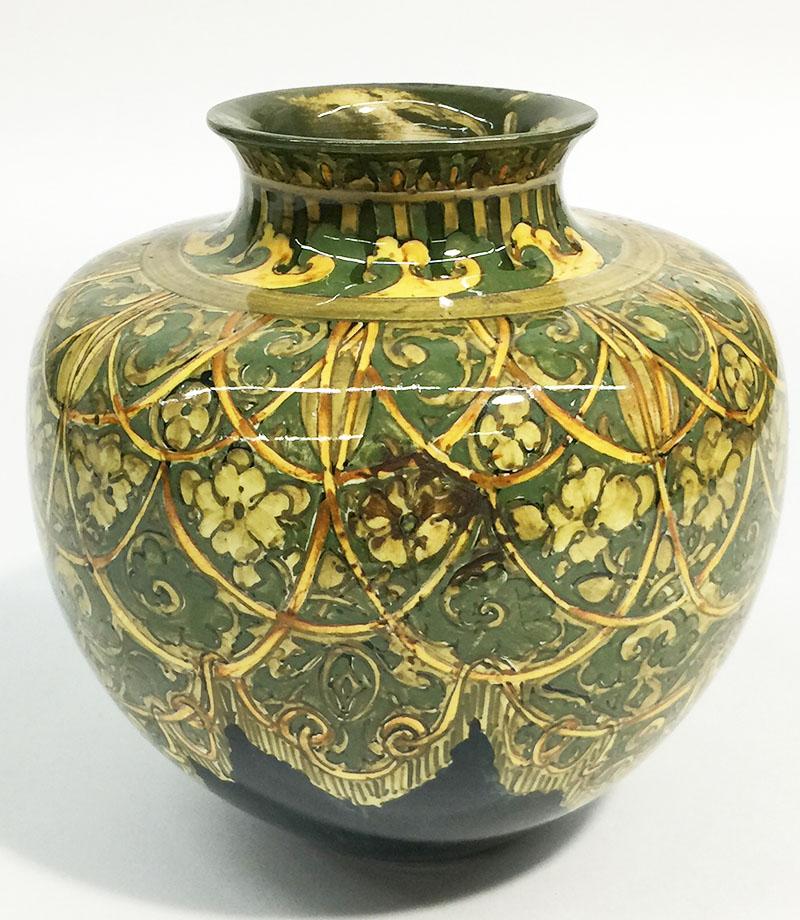 Hand-Painted Rozenburg Earthenware vase, The Hague, The Netherlands, 1894 For Sale