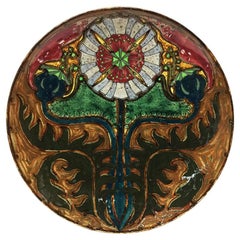 Antique Rozenburg Earthenware Wall Plate, The Hague, The Netherlands, 1897