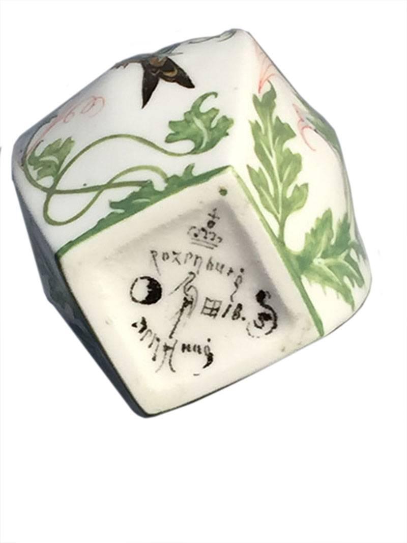 Dutch Rozenburg Egg-Shell Tiny Vase with Bird and Floral Deco