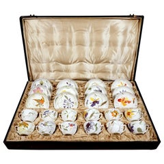 Antique Rozenburg Eggshell Porcelain, 12 Cups with Saucer, Samuel Schellink, circa 1907