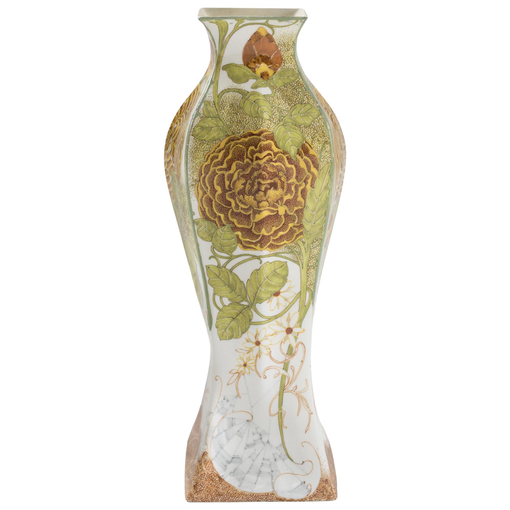 Rozenburg "Yellow Rose" Eggshell Porcelain Vase