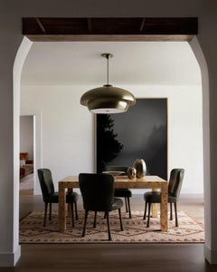 Chaise de salle à manger / d'appoint Rozette en cuir par Christiane Lemieux