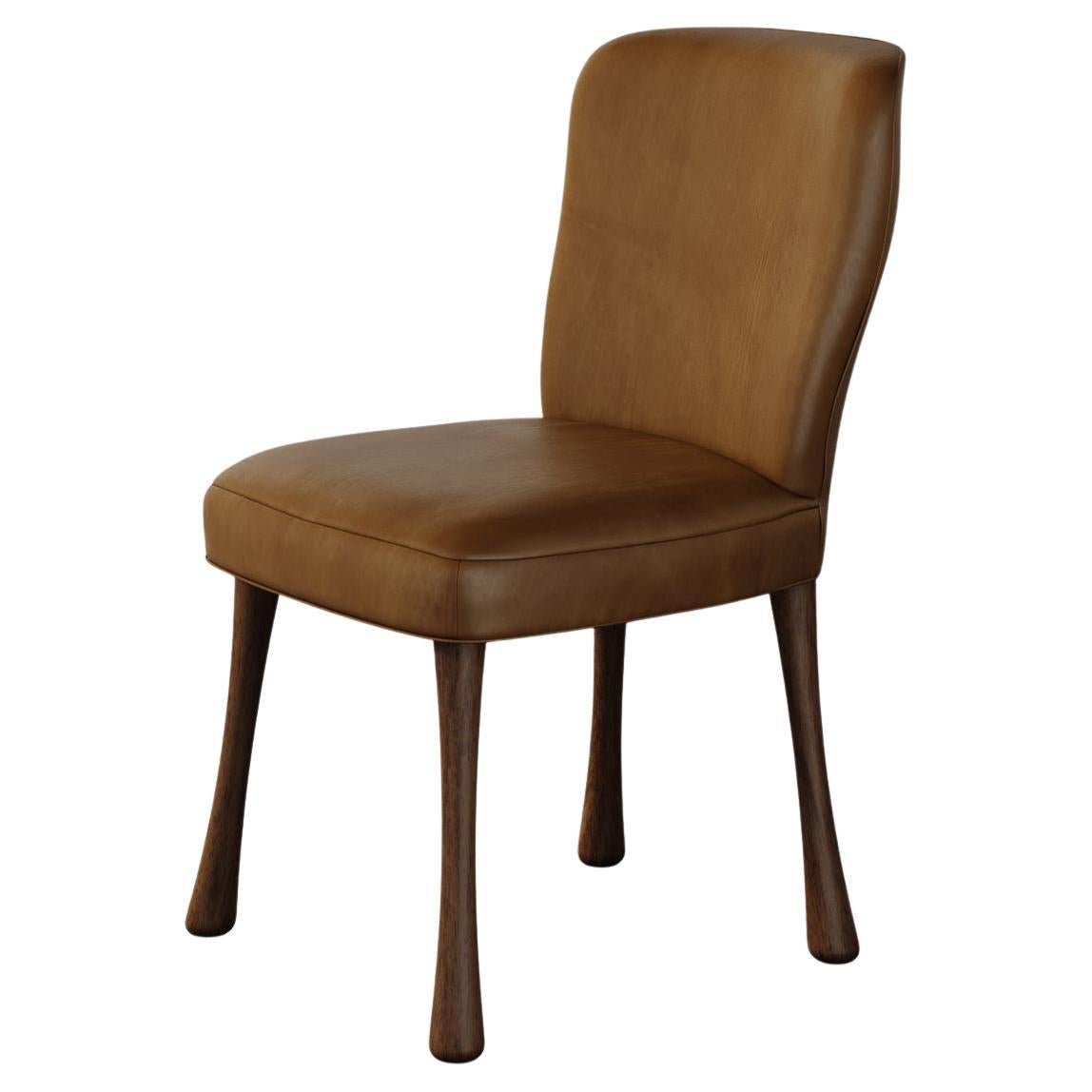 Rozette Dining / Side Chair in Leather by Christiane Lemieux