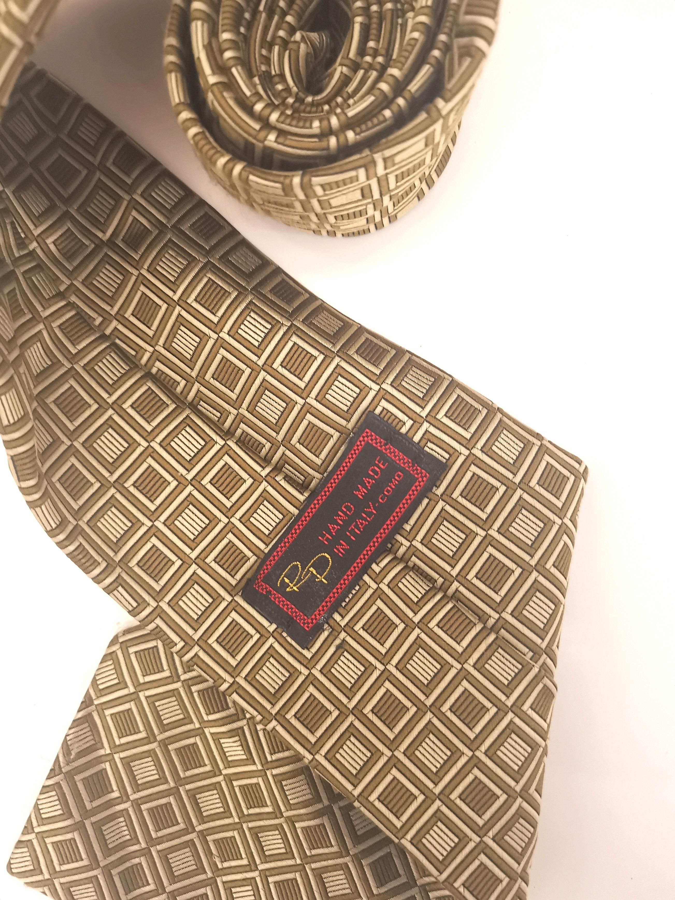 RP handmade silk brown beige tie
totally made in italy