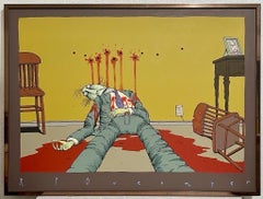 Large Pop Art Cartoon Acrylic Painting By Syndicated Cartoonist R.P. Overmyer