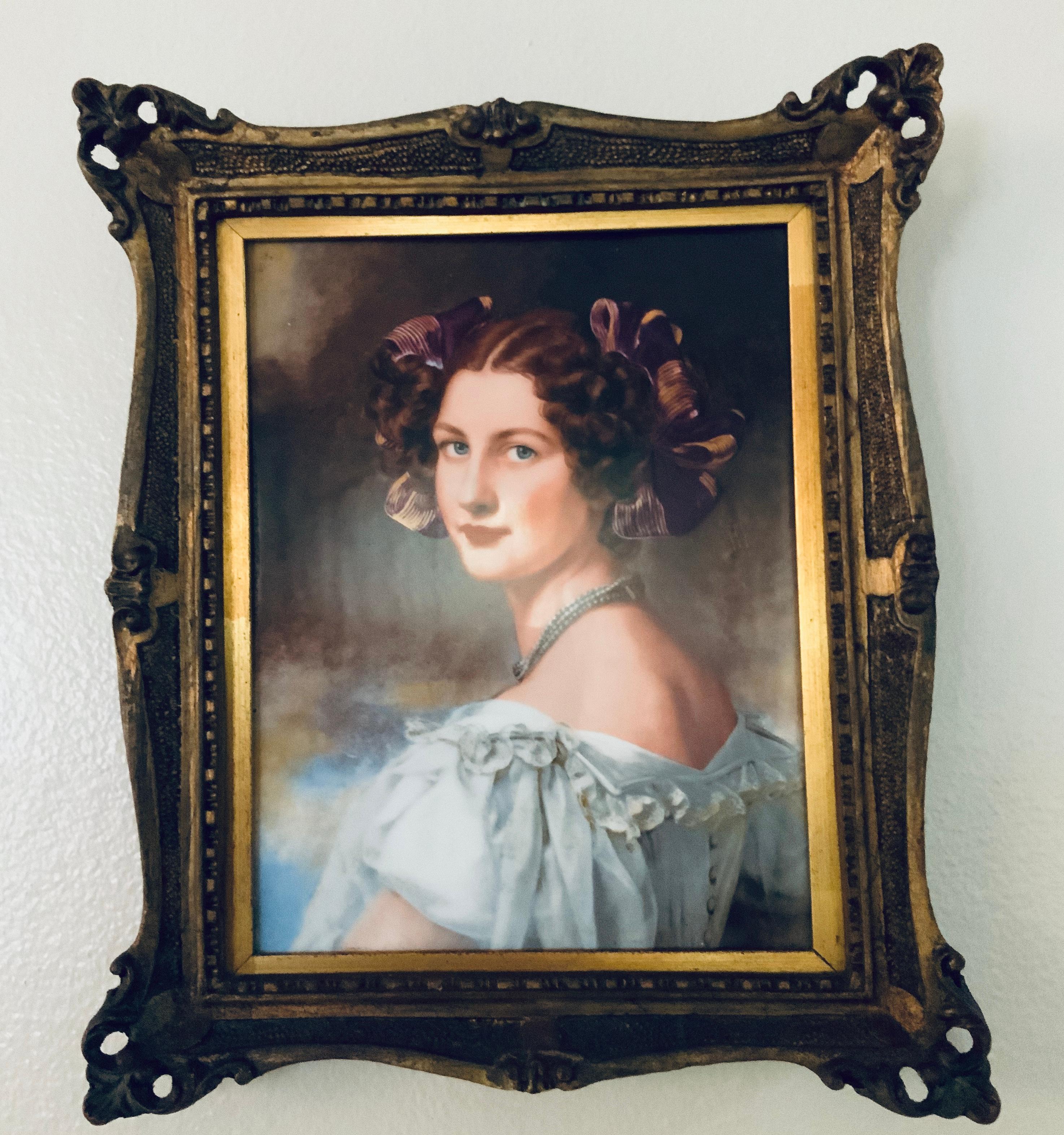 R.P.M. Transfer Print Porcelain Plaque of Auguste Hilber 'Strobl' In Good Condition In Guaynabo, PR