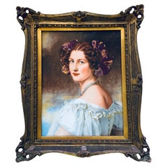 R.P.M. Transfer Print Porcelain Plaque of Auguste Hilber 'Strobl'