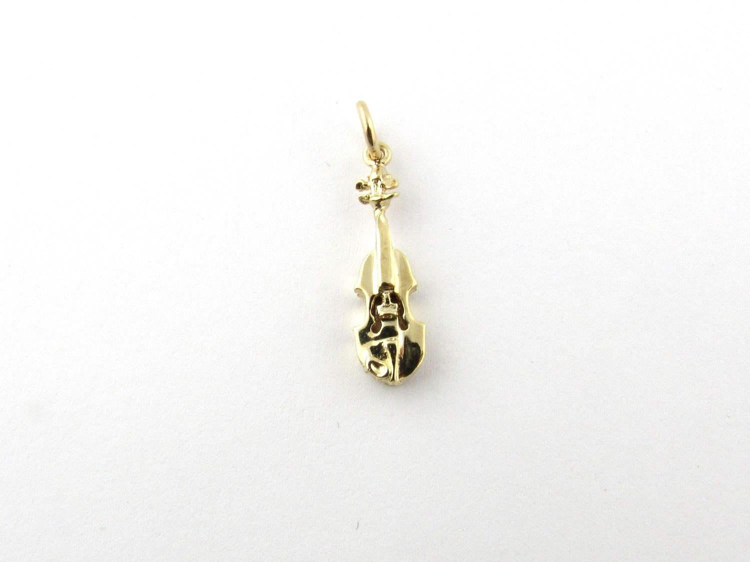 RQC 14 Karat Yellow Gold Violin Pendant 1